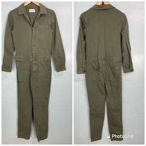 Nili Lotan Military Green Jumpsuit Denim‎ Sz 6